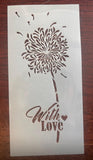 DL With Love floral stencil
