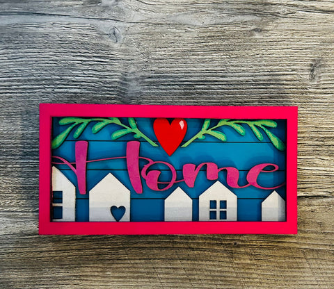 MDF frame and insert in various styles, Valentine, home and spring