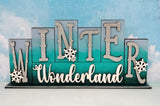 MDF Word Block - 4 options. Winter wonderland, Santa is coming to town, frosty and merry Christmas