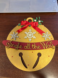 MDF jingle bell large ornament