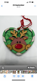 MDF Heart Christmas Baubles