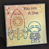 Spaceman stencil set