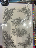 3 sheets of rub on foil transfers