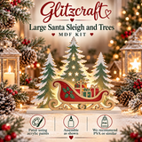 MDF Santa sleigh and Trees