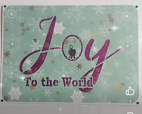 Joy to the world stencil