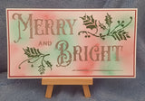 MERRY AND BRIGHT HOLLY STENCILS DL