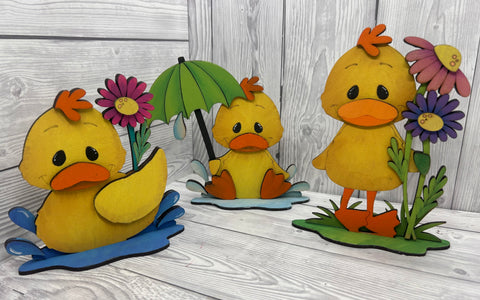 MDF trio of cute ducks