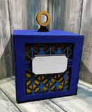 MDF large square decorative box with lid