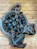 FINISHED SAMPLE - ANCHOR AND WHEEL LAYERED