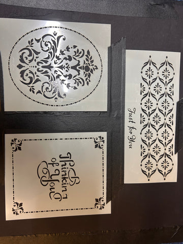 Damask Stencil set
