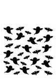 HALLOWEEN - Ghosts and Bats Background Stencil