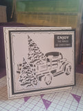 2 layer Truck and Christmas tree stencil