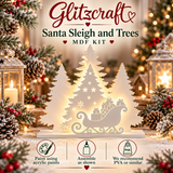 MDF Santa sleigh and Trees