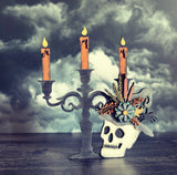 MDF Halloween Haunted Candle and skull