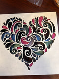 MDF layered heart wall art