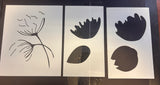 3 layer simple flower stencil