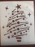 Zig zag Christmas tree stencil
