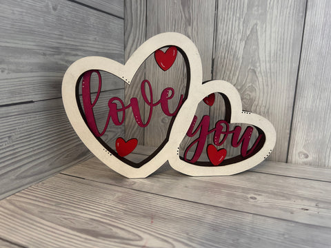 MDF love you hearts