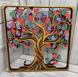 MDF layered heart tree.