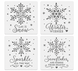 Large Snowflake stencils- 4 designs