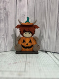 MDF Highland cow Halloween style