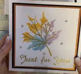 2 layer maple leaf stencil