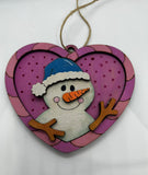 MDF Heart Christmas Baubles
