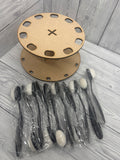 Ink Blending Brushes - set of 3 or 5 or 10 with stand