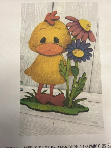 MDF duck with flowers