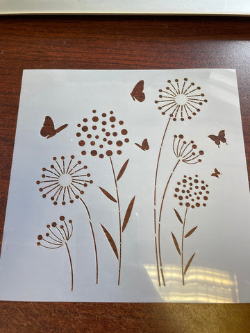 15x15 cms wildflower butterfly