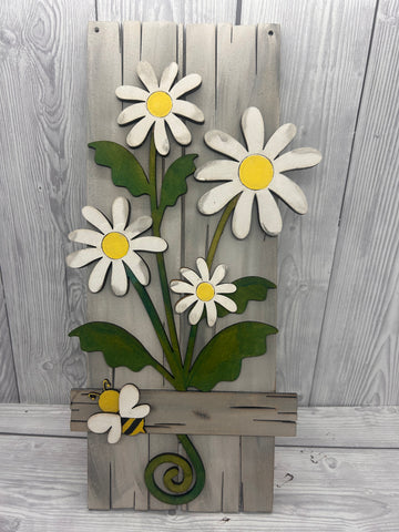 Spring flowers on panel