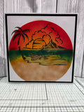 Beach Stencil and glitter pastes pack