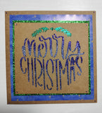 CLEARANCE - Merry Christmas words with branch stencil