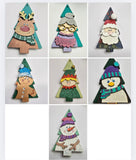 MDF Christmas tree character ornaments or tags