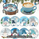 Diamond art Christmas coasters set of 8 with stand