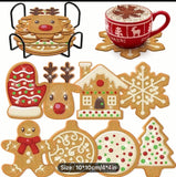 Diamond art Christmas coasters set of 8 with stand