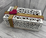 MDF rectangle shaped hearts box