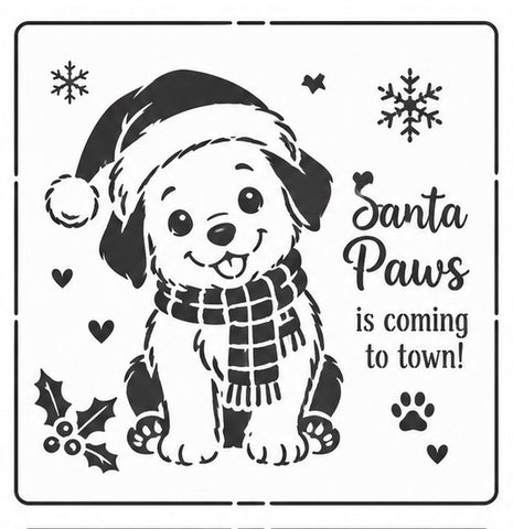 Santa Paws is coming to town , Christmas Puppy