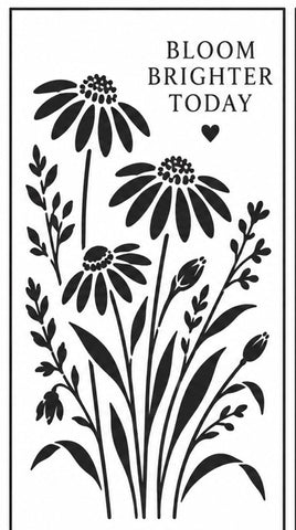 DL wildflower daisy stencil