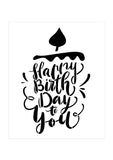 Happy Birthday to you stencil