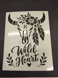 Wild at heart stencil