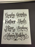 Relatives stencil