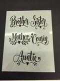 Relatives stencil
