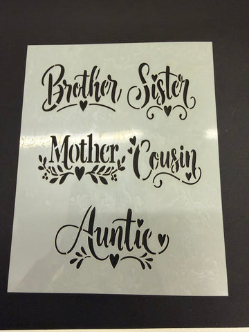 Relatives stencil