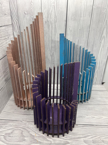 MDF set of 3 candle holder