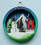MDF 4 layer baubles, snowman, skaters, house, truck
