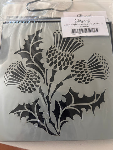 6x6 Thistle stencil
