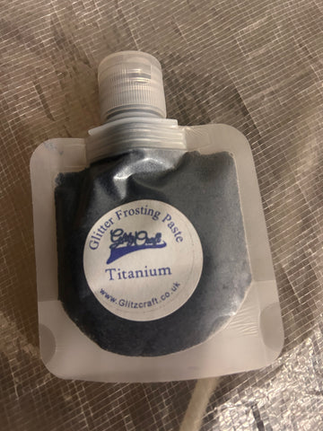Titanium glitter frosting paste