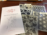 All you need is love and cocktails stamp and background stencil kit