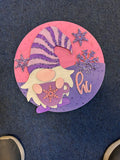 MDF finished samples, hi gnome plaque